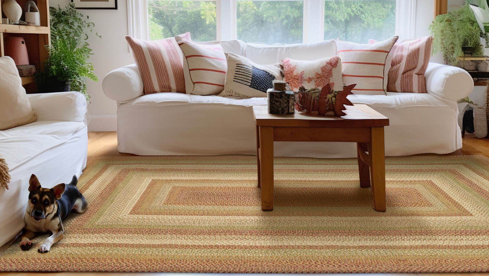 clean braided rug