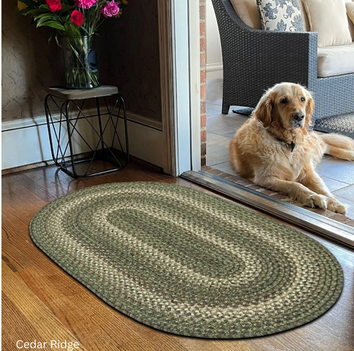 Cedar Ridge Green Braided Rug